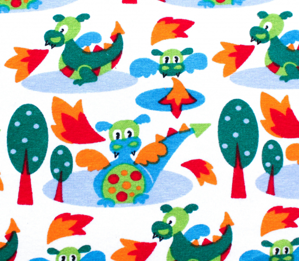 Jersey Drachenwald weiss (10 cm)